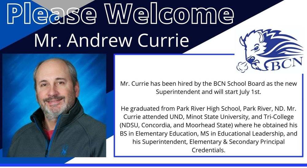 Welcome Mr. Currie